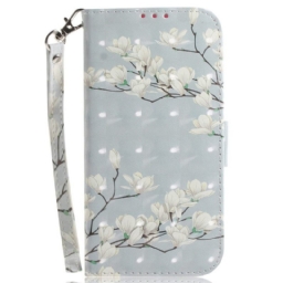 Kotelot OnePlus Nord 2T 5G Suojaketju Kuori Strap Magnolia Flowers