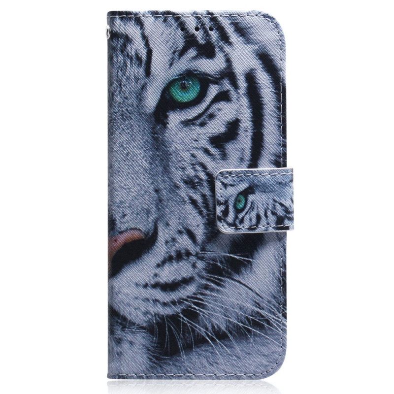 Kotelot OnePlus Nord 2T 5G Suojaketju Kuori White Tiger Strappy