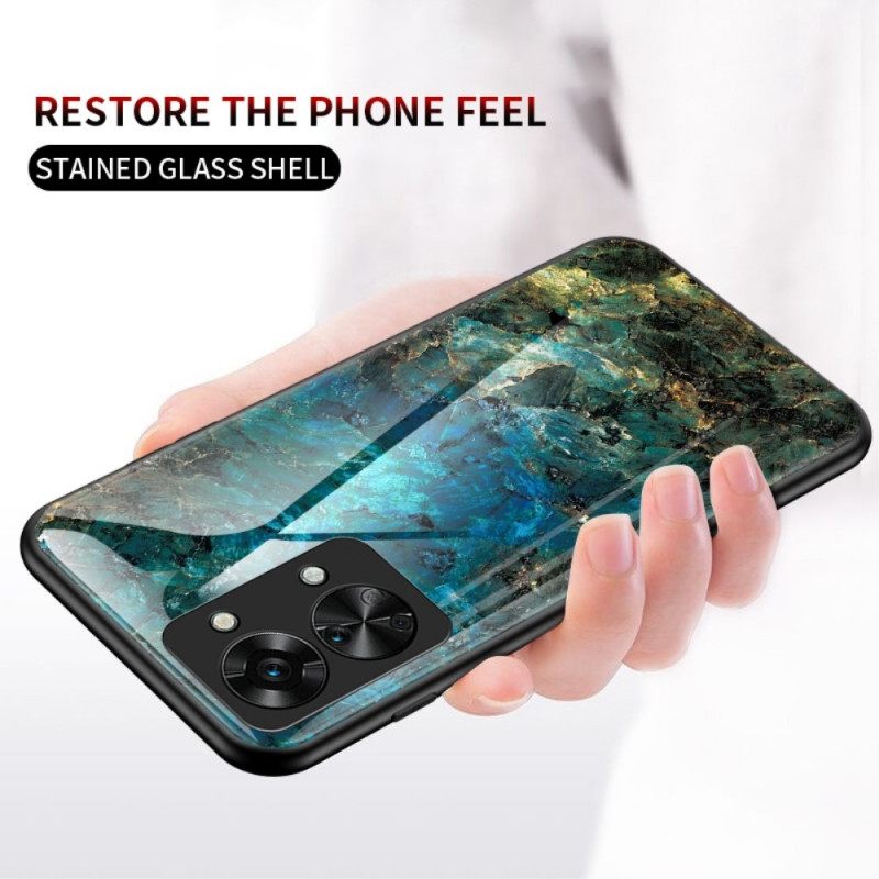 Kuori OnePlus Nord 2T 5G Marble Tempered Glass