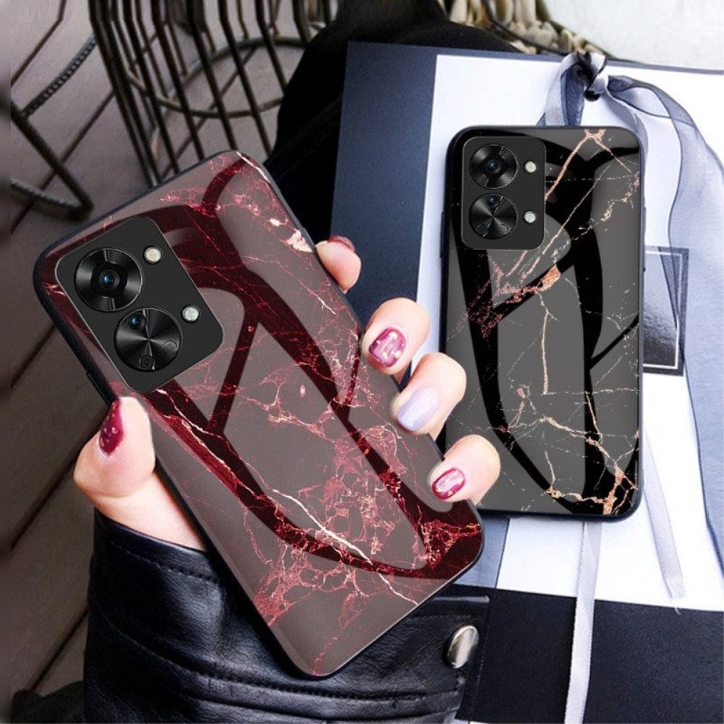 Kuori OnePlus Nord 2T 5G Marble Tempered Glass