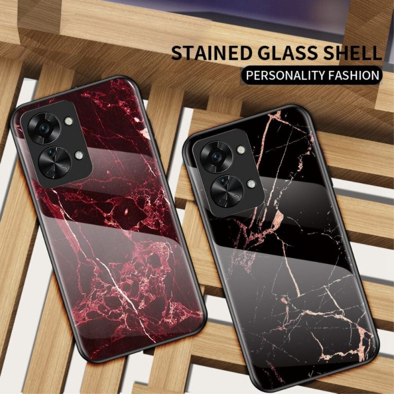 Kuori OnePlus Nord 2T 5G Marble Tempered Glass