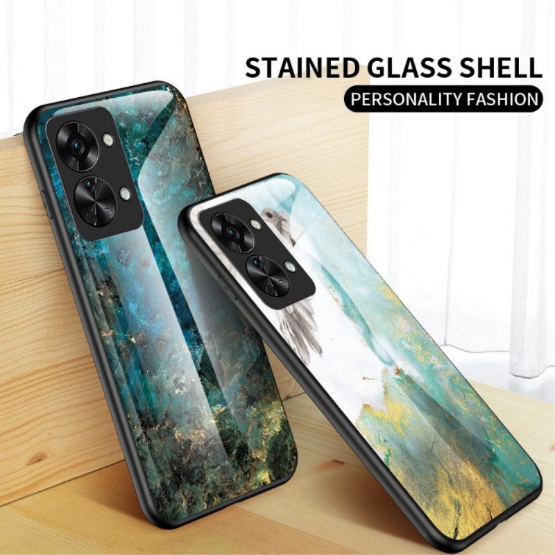 Kuori OnePlus Nord 2T 5G Marble Tempered Glass