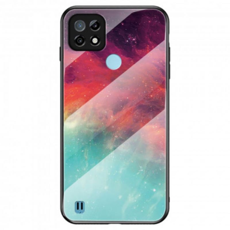 Case Realme C21 Marble Tempered Glass