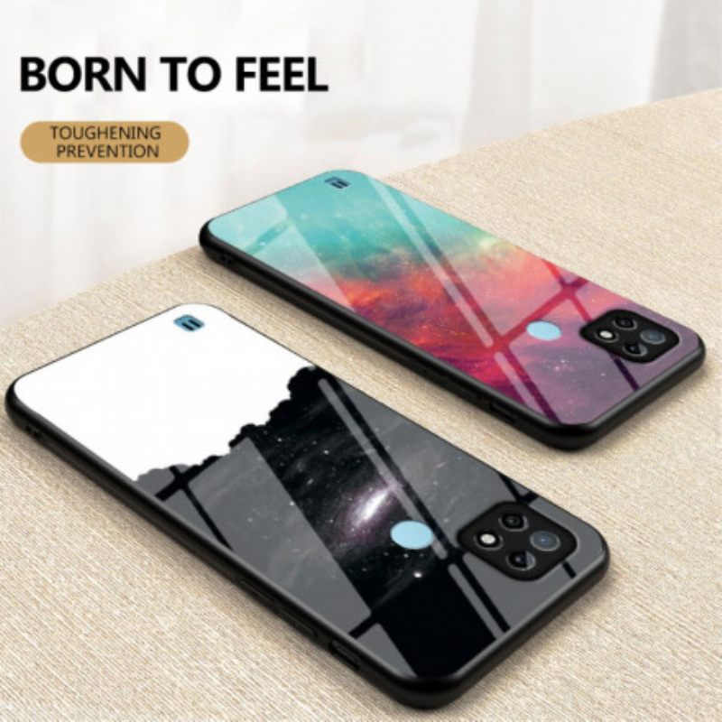 Case Realme C21 Marble Tempered Glass