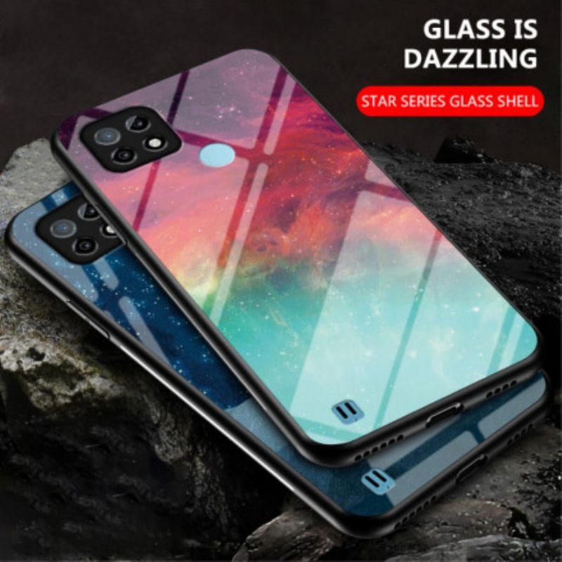 Case Realme C21 Marble Tempered Glass