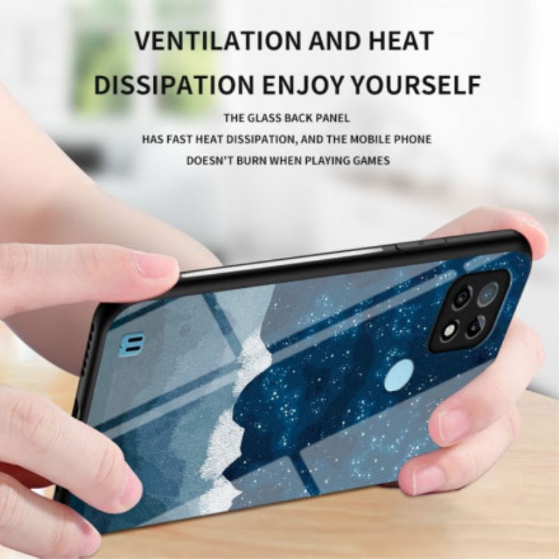 Case Realme C21 Marble Tempered Glass