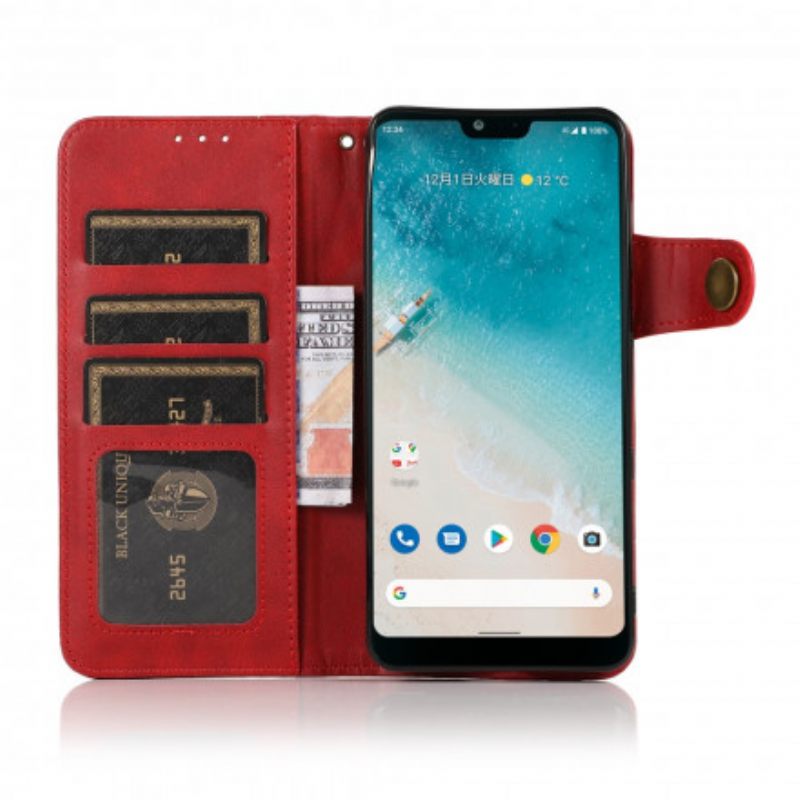 Kotelot Realme C21 Faux Leather Button Khazneh