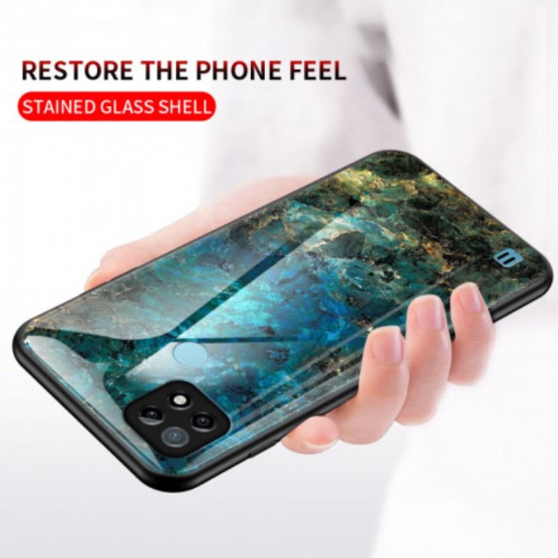 Kuori Realme C21 Tempered Glass Marble Colors