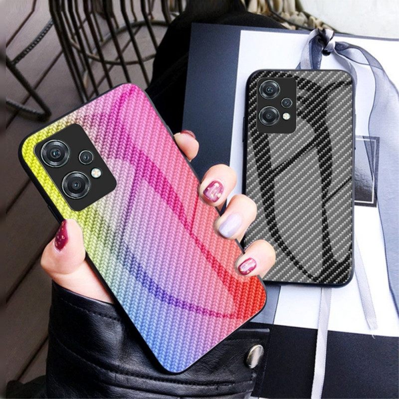 Kuori OnePlus Nord CE 2 Lite 5G Carbon Fiber Karkaistu Lasi