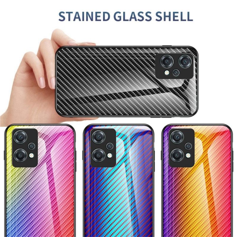 Kuori OnePlus Nord CE 2 Lite 5G Carbon Fiber Karkaistu Lasi