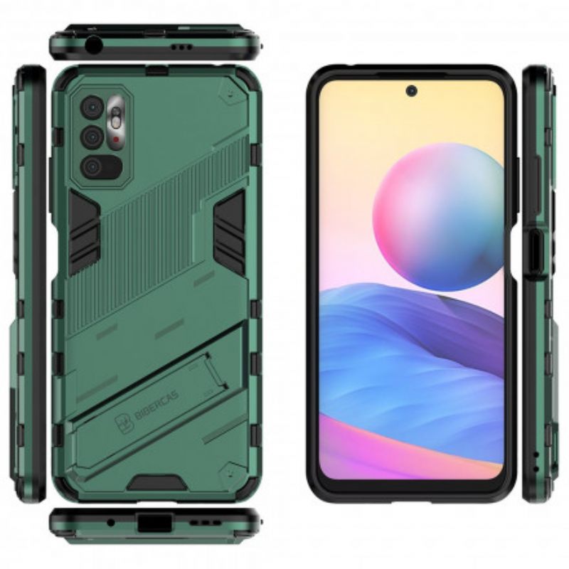 Case Xiaomi Redmi Note 10 5G / Poco M3 Pro 5G Irrotettava Kaksiasentoinen Handsfree-jalusta