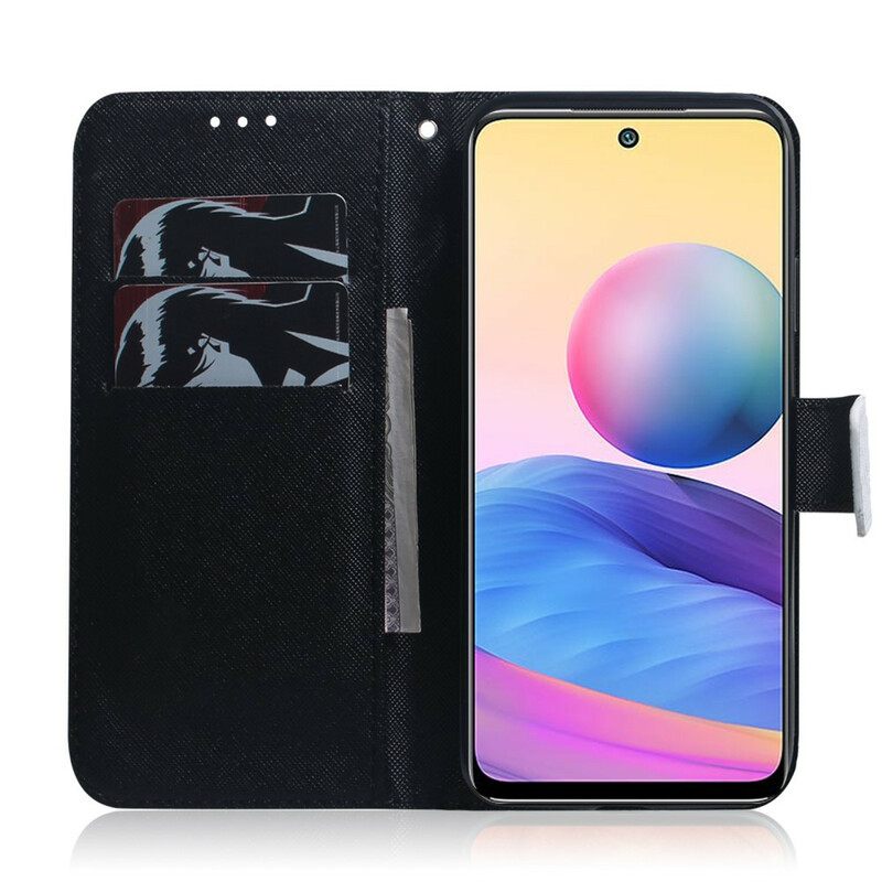 Flip Case Xiaomi Redmi Note 10 5G / Poco M3 Pro 5G Panda Kasvot