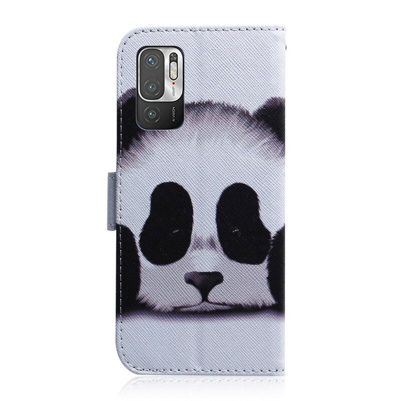 Flip Case Xiaomi Redmi Note 10 5G / Poco M3 Pro 5G Panda Kasvot