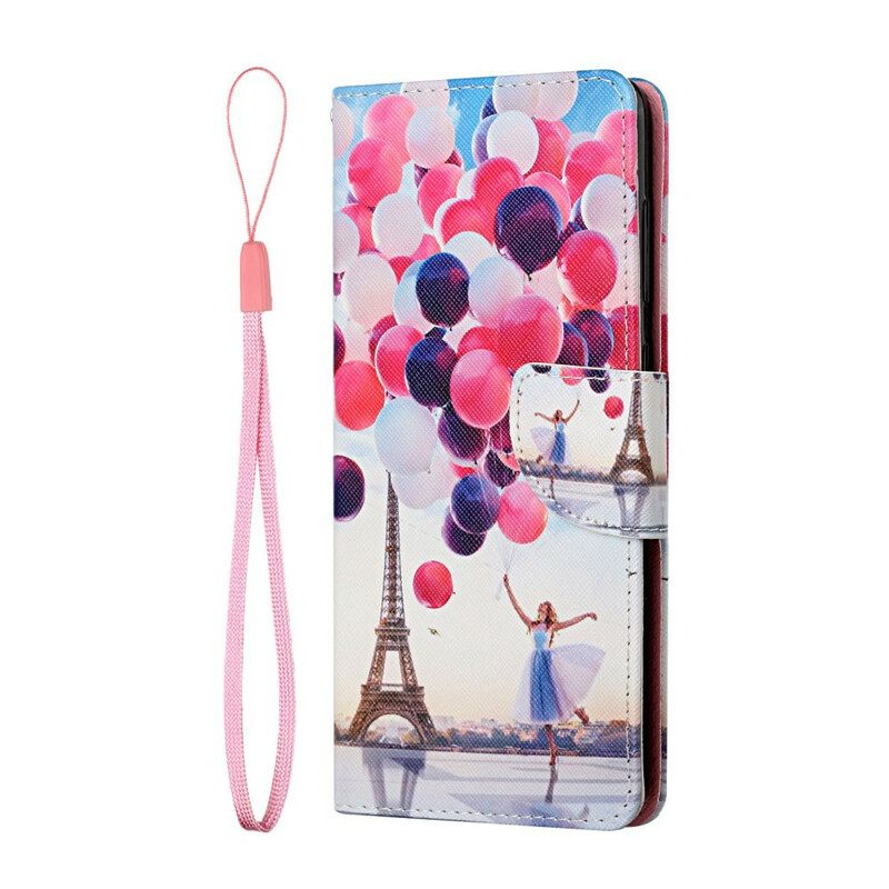 Flip Case Xiaomi Redmi Note 10 5G / Poco M3 Pro 5G Parisin Ilmapallot