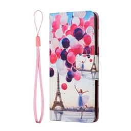 Flip Case Xiaomi Redmi Note 10 5G / Poco M3 Pro 5G Parisin Ilmapallot