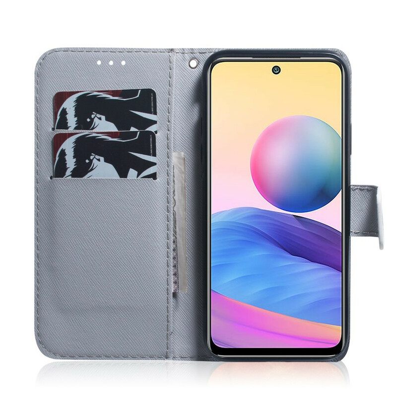 Flip Case Xiaomi Redmi Note 10 5G / Poco M3 Pro 5G Pöllöjen Maalaus