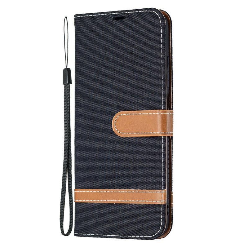 Flip Case Xiaomi Redmi Note 10 5G / Poco M3 Pro 5G Suojaketju Kuori Hihnan Kangas