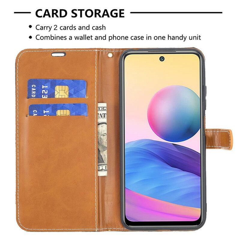 Flip Case Xiaomi Redmi Note 10 5G / Poco M3 Pro 5G Suojaketju Kuori Hihnan Kangas