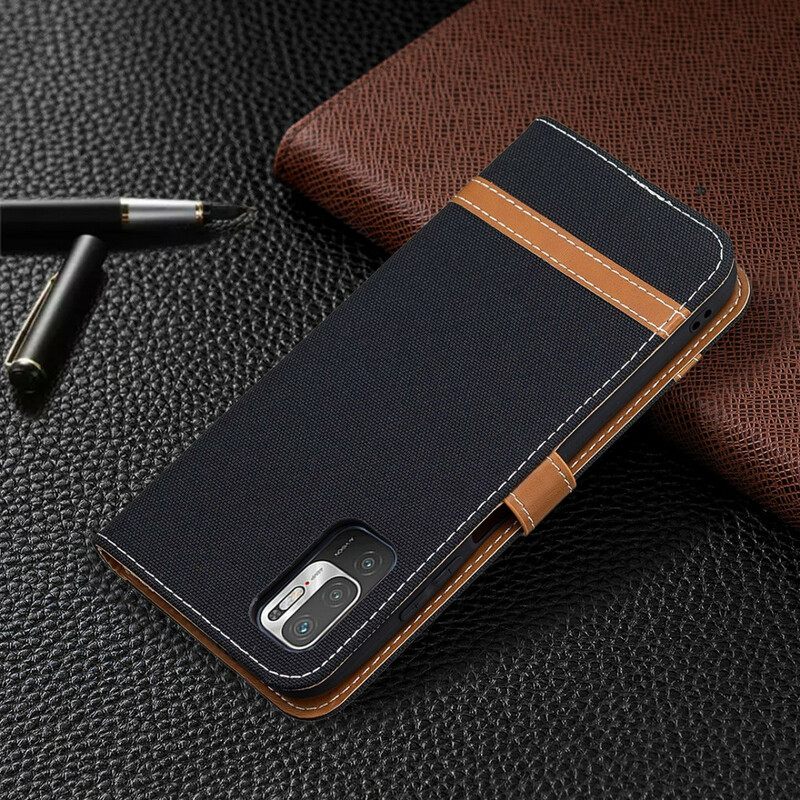 Flip Case Xiaomi Redmi Note 10 5G / Poco M3 Pro 5G Suojaketju Kuori Hihnan Kangas