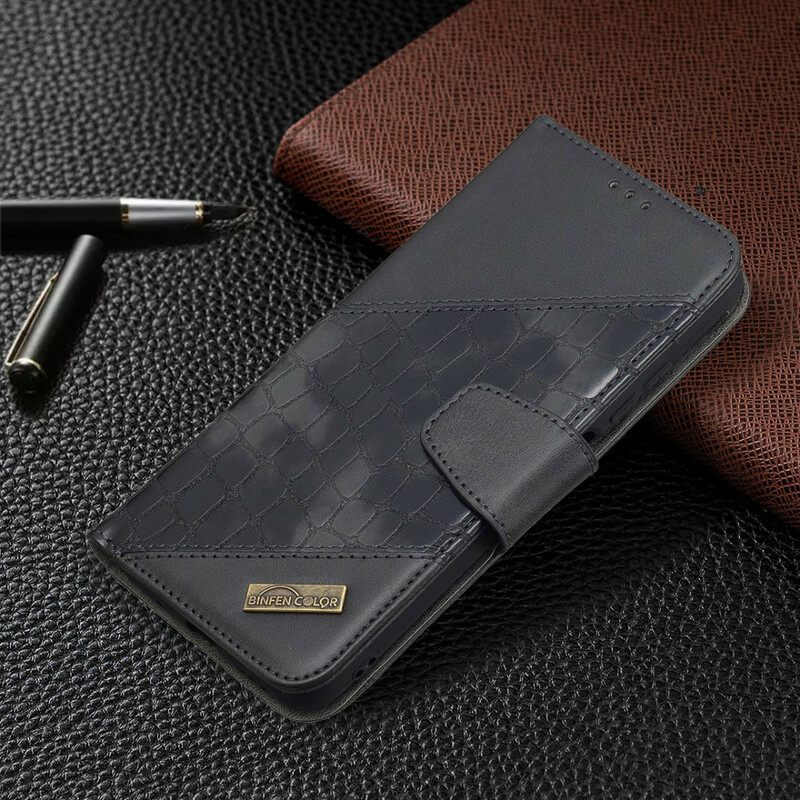 Kotelot Xiaomi Redmi Note 10 5G / Poco M3 Pro 5G Classic Crocodile Skin Effect