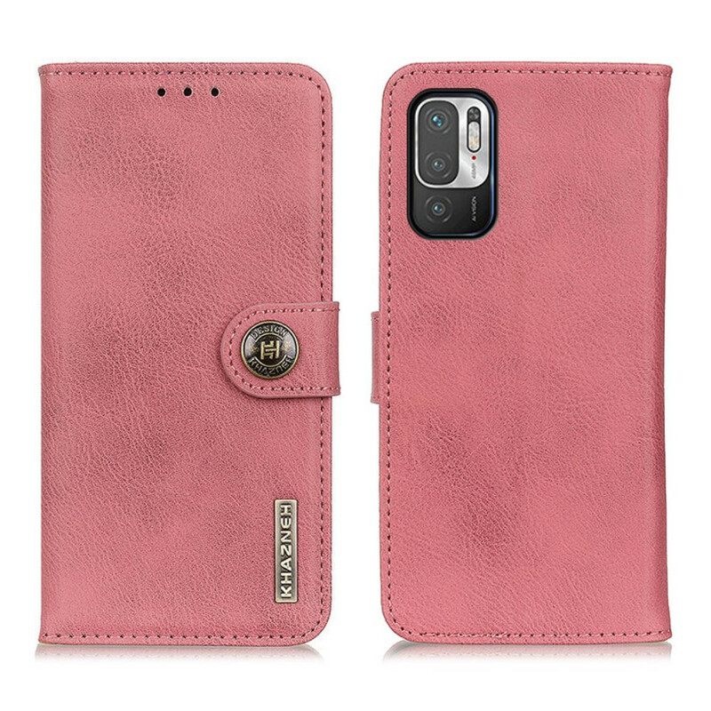 Kotelot Xiaomi Redmi Note 10 5G / Poco M3 Pro 5G Faux Leather Split Retro Khazneh