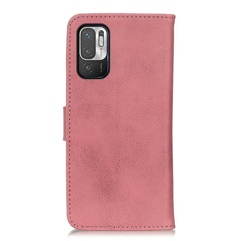 Kotelot Xiaomi Redmi Note 10 5G / Poco M3 Pro 5G Faux Leather Split Retro Khazneh