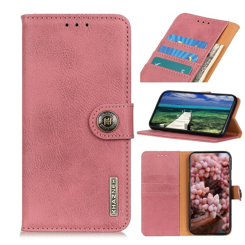 Kotelot Xiaomi Redmi Note 10 5G / Poco M3 Pro 5G Faux Leather Split Retro Khazneh