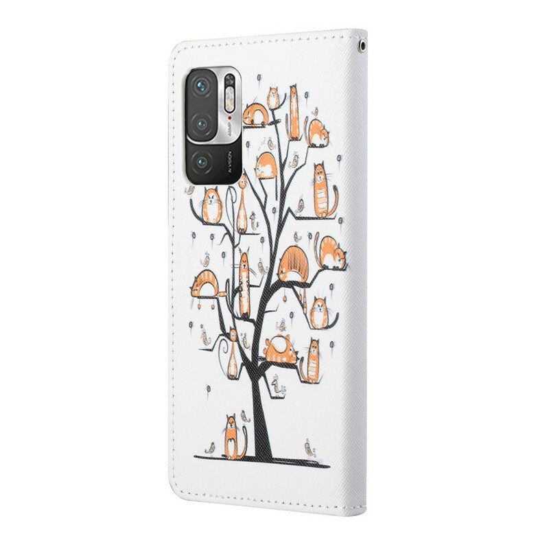 Kotelot Xiaomi Redmi Note 10 5G / Poco M3 Pro 5G Suojaketju Kuori Cats In Strap