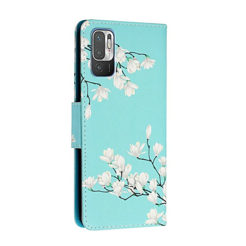 Kotelot Xiaomi Redmi Note 10 5G / Poco M3 Pro 5G Suojaketju Kuori Strap Flower Tree