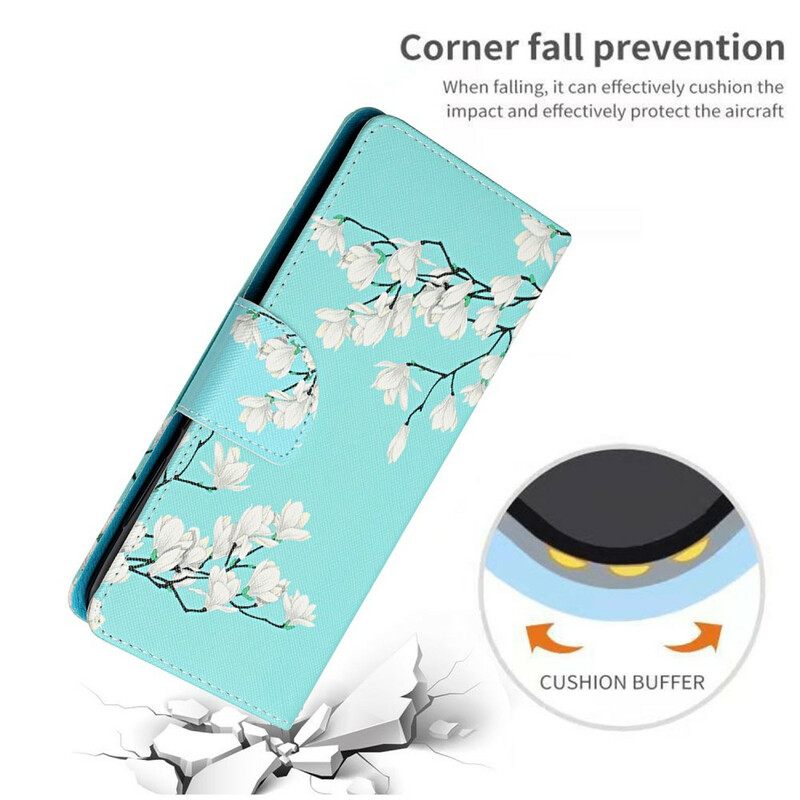 Kotelot Xiaomi Redmi Note 10 5G / Poco M3 Pro 5G Suojaketju Kuori Strap Flower Tree