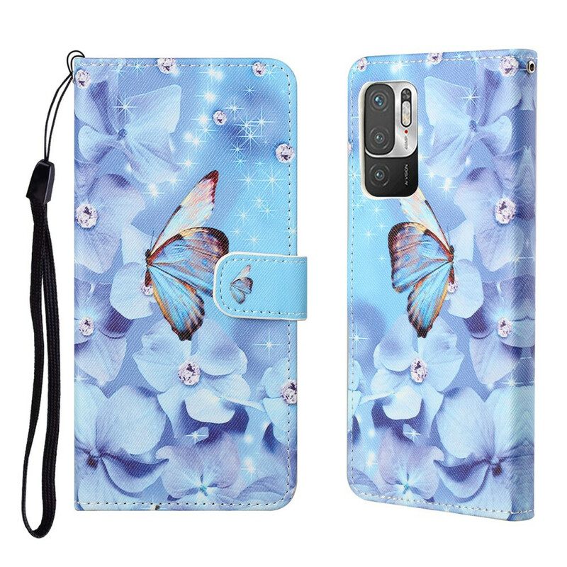 Kotelot Xiaomi Redmi Note 10 5G / Poco M3 Pro 5G Suojaketju Kuori Thong Butterflies