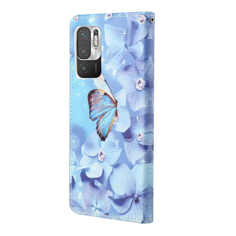 Kotelot Xiaomi Redmi Note 10 5G / Poco M3 Pro 5G Suojaketju Kuori Thong Butterflies