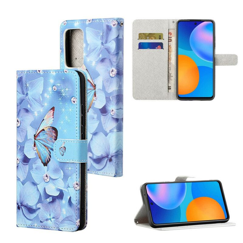 Kotelot Xiaomi Redmi Note 10 5G / Poco M3 Pro 5G Suojaketju Kuori Thong Butterflies