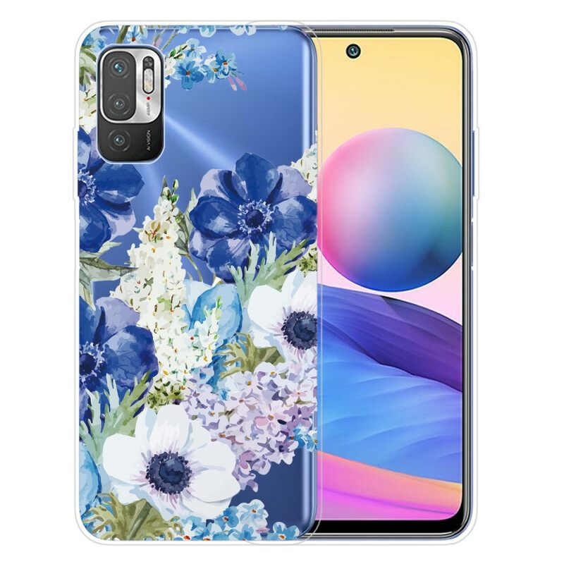 Kuori Xiaomi Redmi Note 10 5G / Poco M3 Pro 5G Watercolour Blue Flowers