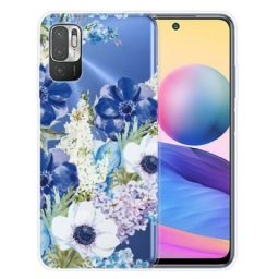 Kuori Xiaomi Redmi Note 10 5G / Poco M3 Pro 5G Watercolour Blue Flowers