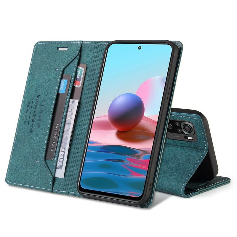 Puhelinkuoret Xiaomi Redmi Note 10 5G / Poco M3 Pro 5G Kotelot Flip Faux Leather Gq.utrobe