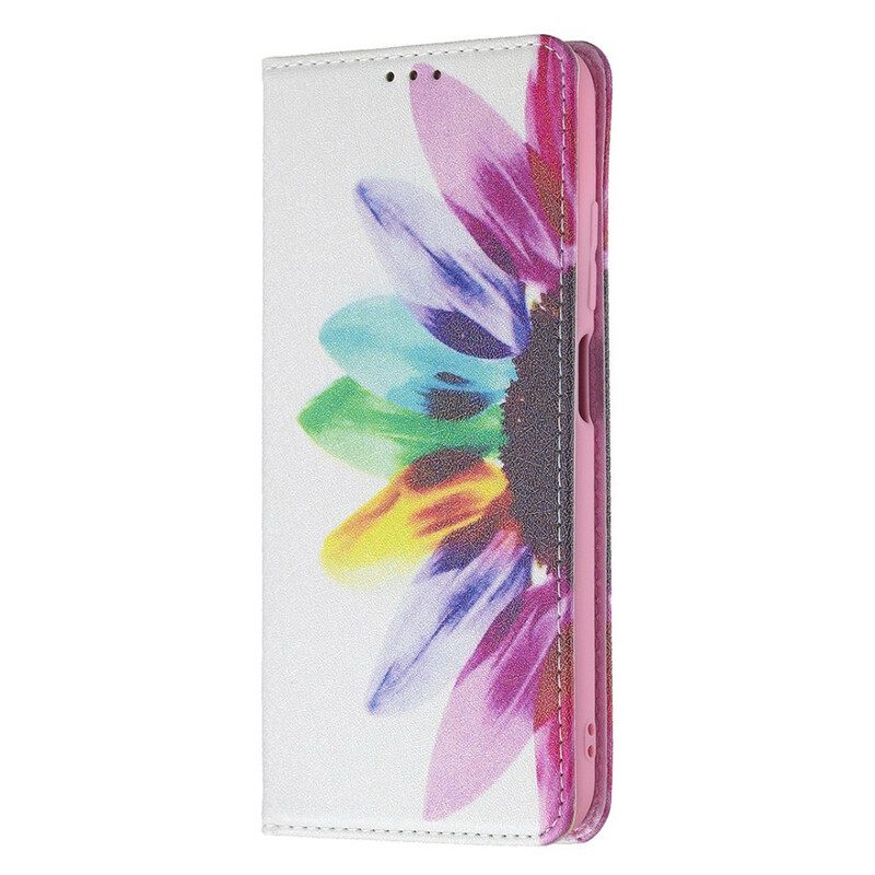 Puhelinkuoret Xiaomi Redmi Note 10 5G / Poco M3 Pro 5G Kotelot Flip Flower Watercolour