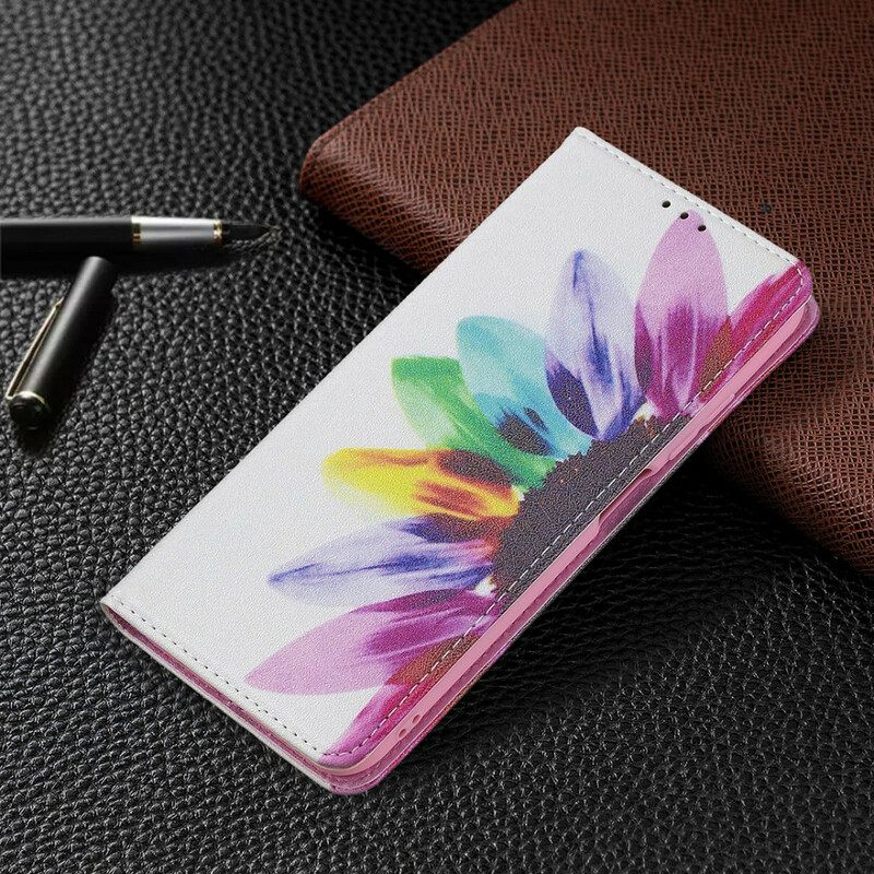 Puhelinkuoret Xiaomi Redmi Note 10 5G / Poco M3 Pro 5G Kotelot Flip Flower Watercolour