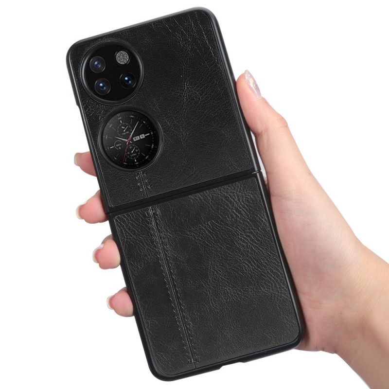 Case Huawei P50 Pocket Keinonahkaompeleet