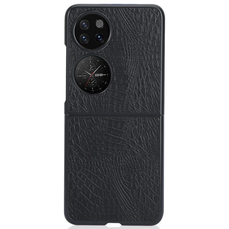 Kuori Huawei P50 Pocket Crocodile Skin Texture