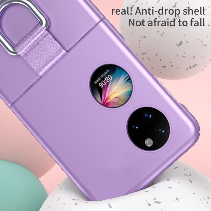 Kuori Huawei P50 Pocket Skin-touch Renkaalla