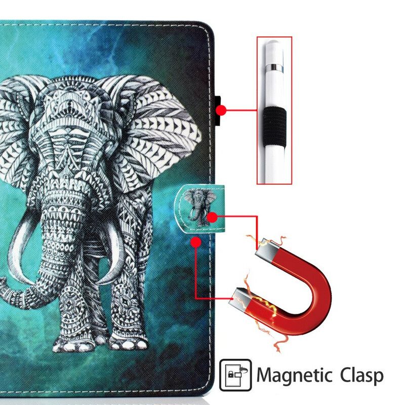 Kotelot Samsung Galaxy Tab S6 Lite Tribal Elephant