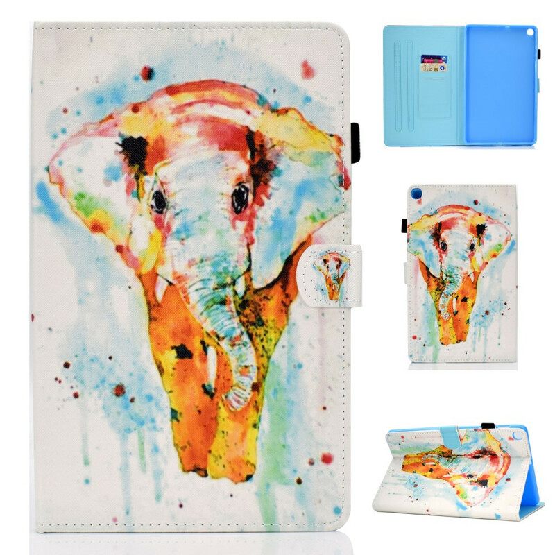 Kotelot Samsung Galaxy Tab S6 Lite Watercolour Elephant