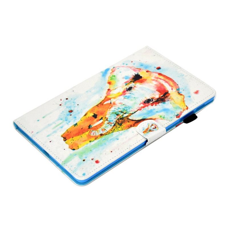 Kotelot Samsung Galaxy Tab S6 Lite Watercolour Elephant