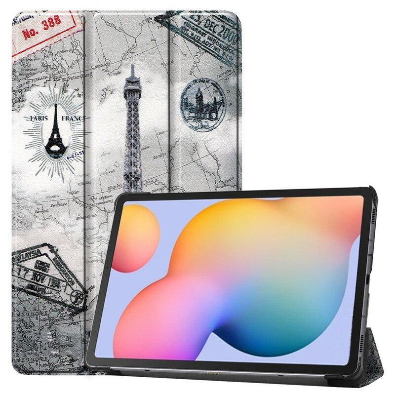 Puhelinkuoret Samsung Galaxy Tab S6 Lite Retro Eiffel-torni