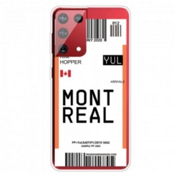 Case Samsung Galaxy S21 Ultra 5G Boarding Pass Montrealiin