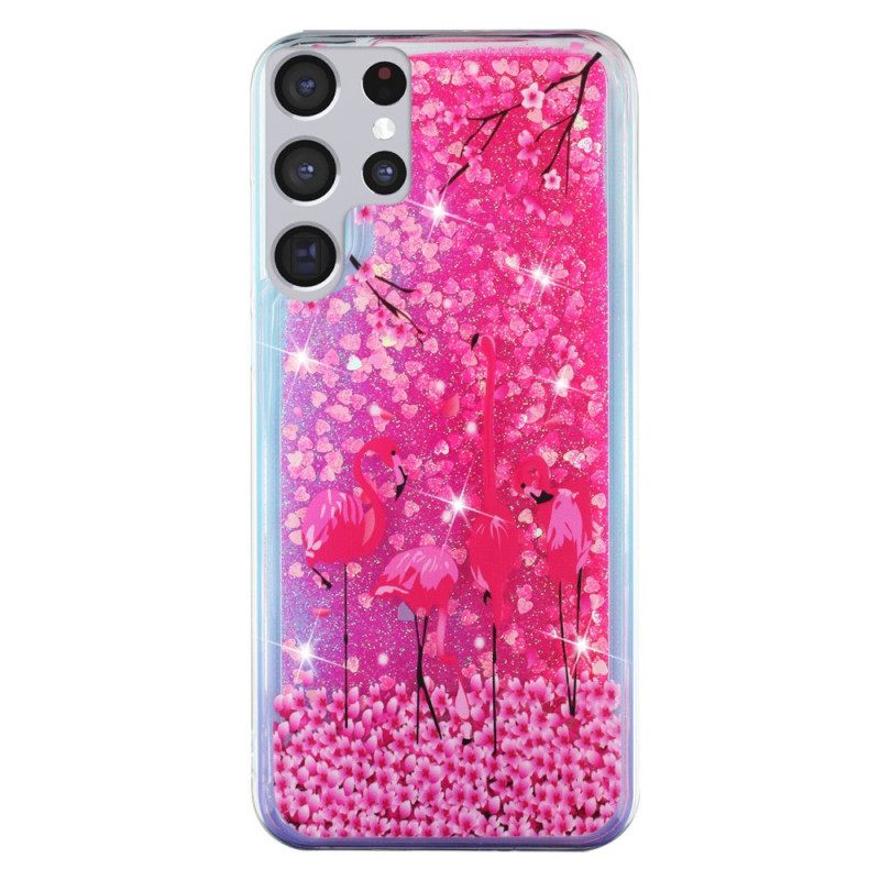 Case Samsung Galaxy S21 Ultra 5G Flamingo Sequins