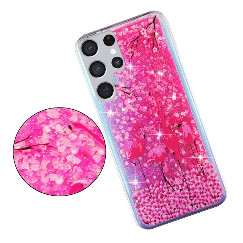 Case Samsung Galaxy S21 Ultra 5G Flamingo Sequins