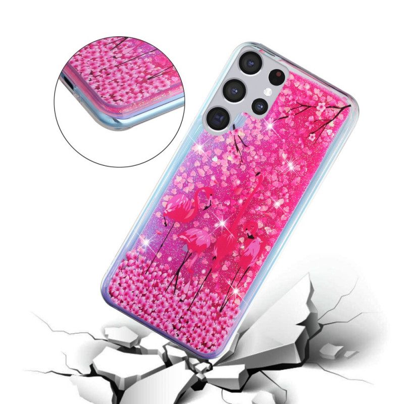 Case Samsung Galaxy S21 Ultra 5G Flamingo Sequins