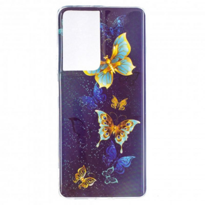 Case Samsung Galaxy S21 Ultra 5G Fluorescent Butterfly Sarja